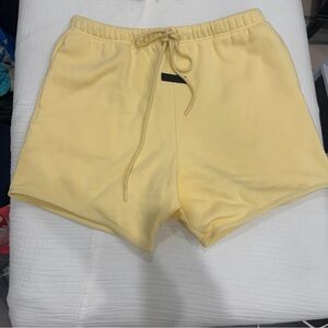 Fear of God Essentials Sweat Shorts SZ XL yellow
